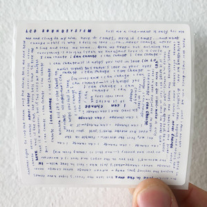 LCD Soundsystem I Can Change Album Cover Sticker