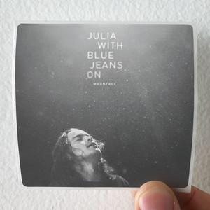 Moonface Julia With Blue Jeans On Album Cover Sticker Moonface Julia With Blue Jeans On Album Cover Sticker