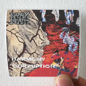 Napalm Death Harmony Corruption Album Cover Sticker Napalm Death Harmony Corruption Album Cover Sticker
