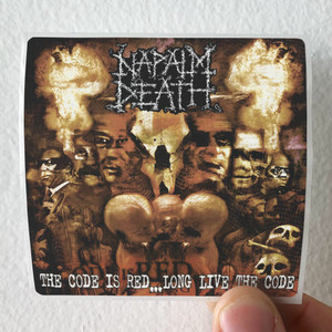 Napalm Death The Code Is Red Long Live The Code Album Cover Sticker Napalm Death The Code Is Red Long Live The Code Album Cover Sticker
