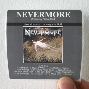 Nevermore Dreaming Neon Black Album Cover Sticker Nevermore Dreaming Neon Black Album Cover Sticker