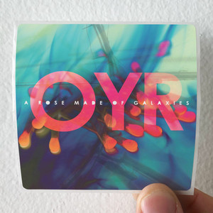 Orange Yellow Red A Rose Made Of Galaxies Album Cover Sticker Orange Yellow Red A Rose Made Of Galaxies Album Cover Sticker