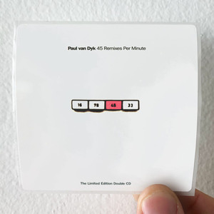 Paul van Dyk 45 Rpm Remixes Per Minute Album Cover Sticker Paul van Dyk 45 Rpm Remixes Per Minute Album Cover Sticker