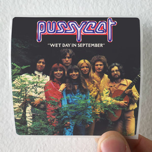 Pussycat Wet Day In September Album Cover Sticker Pussycat Wet Day In September Album Cover Sticker