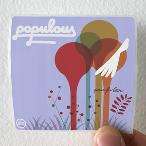 Populous Queue For Love Album Cover Sticker Populous Queue For Love Album Cover Sticker