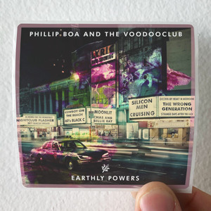 Phillip Boa and The Voodooclub Earthly Powers Album Cover Sticker