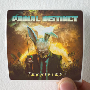 Primal instinct Terrified Album Cover Sticker Primal instinct Terrified Album Cover Sticker
