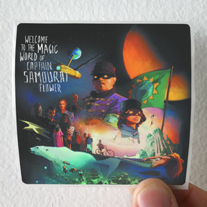Pascal Obispo Welcome To The Magic World Of Captain Samoura Flower Album Cover Sticker