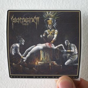 Pentagram Chile Ritual Human Sacrifice La Mujer El Diablo Y El Permiso De D Album Cover Sticker