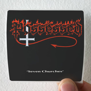 Possessed Seven Churches Album Cover Sticker Possessed Seven Churches Album Cover Sticker