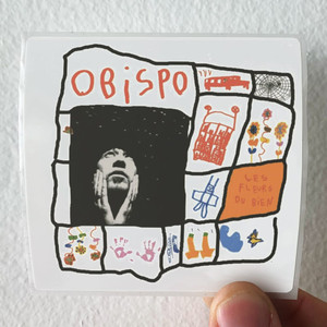 Pascal Obispo Les Fleurs Du Bien Album Cover Sticker