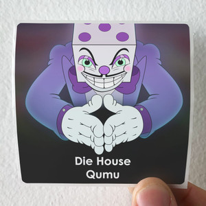 Qumu Die House From Cuphead Album Cover Sticker