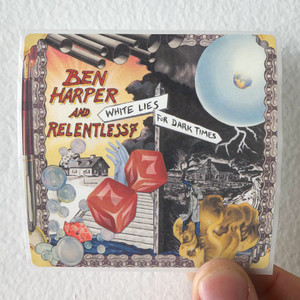 Relentless7 White Lies For Dark Times Album Cover Sticker Relentless7 White Lies For Dark Times Album Cover Sticker