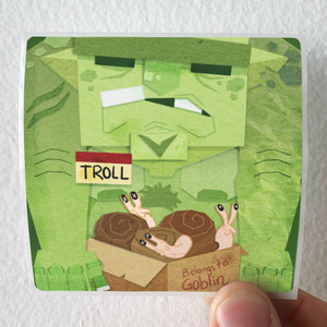 Red Vox Trolls And Goblins Album Cover Sticker Red Vox Trolls And Goblins Album Cover Sticker