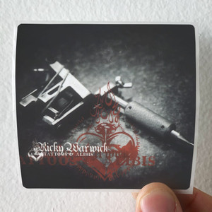 Ricky Warwick Tattoos Alibis Album Cover Sticker Ricky Warwick Tattoos Alibis Album Cover Sticker