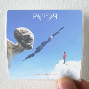 Reaper Stranger Than Fiction Album Cover Sticker Reaper Stranger Than Fiction Album Cover Sticker