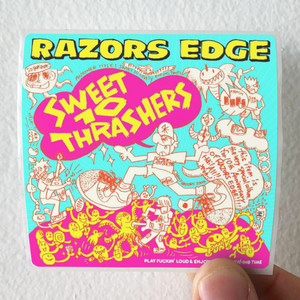 Razors Edge Sweet 10 Thrashers Album Cover Sticker Razors Edge Sweet 10 Thrashers Album Cover Sticker