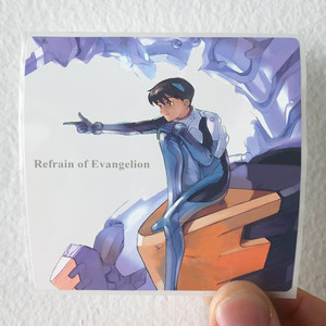 Shiro Sagisu Refrain Of Evangelion Album Cover Sticker Shiro Sagisu Refrain Of Evangelion Album Cover Sticker