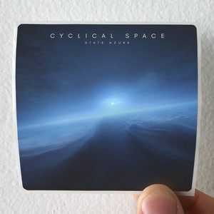 State Azure Cyclical Space Album Cover Sticker