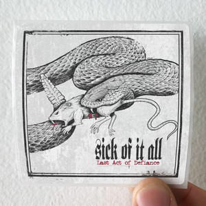 Sick of It All Last Act Of Defiance Album Cover Sticker Sick of It All Last Act Of Defiance Album Cover Sticker