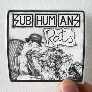 Subhumans Rats Album Cover Sticker Subhumans Rats Album Cover Sticker