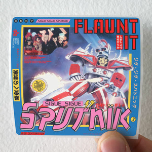 Sigue Sigue Sputnik Flaunt It Album Cover Sticker Sigue Sigue Sputnik Flaunt It Album Cover Sticker