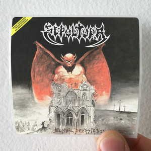 Sepultura Bestial Devastation Album Cover Sticker Sepultura Bestial Devastation Album Cover Sticker