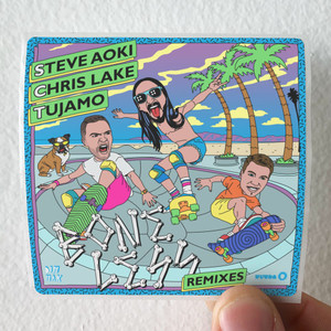 Steve Aoki Boneless Album Cover Sticker Steve Aoki Boneless Album Cover Sticker