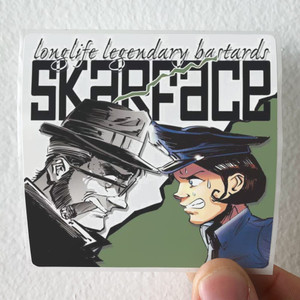 Skarface Longlife Legendary Bastards Album Cover Sticker Skarface Longlife Legendary Bastards Album Cover Sticker