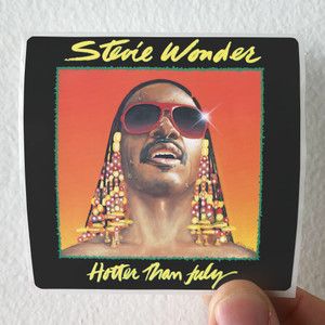 Stevie Wonder Hotter Than July Album Cover Sticker Stevie Wonder Hotter Than July Album Cover Sticker