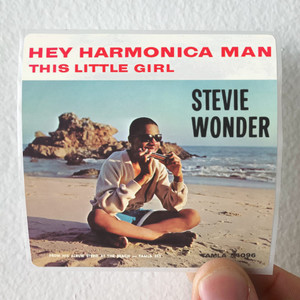 Stevie Wonder Hey Harmonica Man Album Cover Sticker Stevie Wonder Hey Harmonica Man Album Cover Sticker