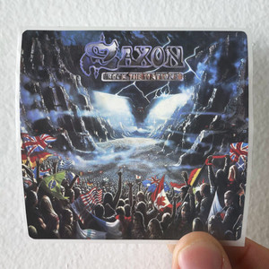 Saxon Rock The Nations Album Cover Sticker