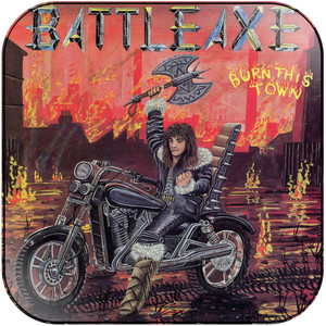 Battleaxe Burn This Town Album Cover Sticker