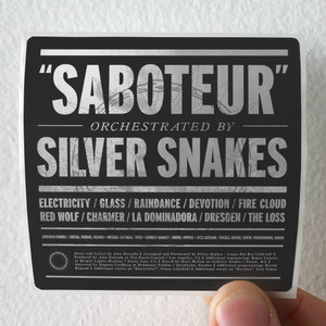 Silver Snakes Saboteur Album Cover Sticker Silver Snakes Saboteur Album Cover Sticker