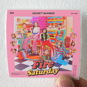 SECRET NUMBER Fire Saturday Album Cover Sticker