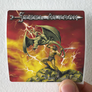 Steel Attack Where Mankind Fails Album Cover Sticker