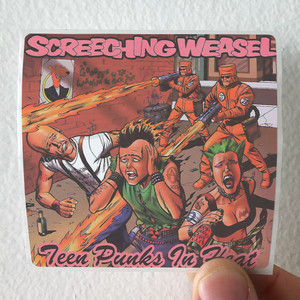 Screeching Weasel Teen Punks In Heat Album Cover Sticker Screeching Weasel Teen Punks In Heat Album Cover Sticker