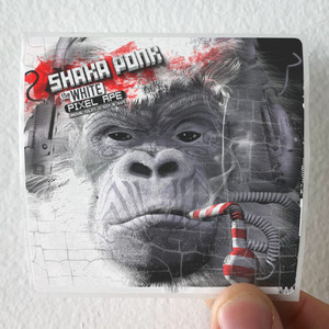 Shaka Ponk The White Pixel Ape Smoking Isolate To Keep In Shape Album Cover Sticker Shaka Ponk The White Pixel Ape Smoking Isolate To Keep In Shape Album Cover Sticker