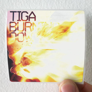Tiga Burning Down Album Cover Sticker