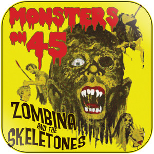 Zombina and The Skeletones Monsters On 45 Album Cover Sticker Zombina and The Skeletones Monsters On 45 Album Cover Sticker