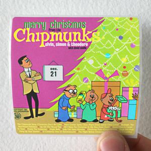 The Chipmunks Merry Christmas From The Chipmunks Album Cover Sticker The Chipmunks Merry Christmas From The Chipmunks Album Cover Sticker