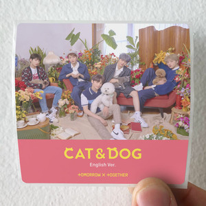 TOMORROW X TOGETHER Cat Dog Album Cover Sticker