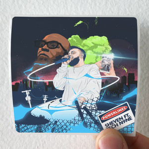 Tech N9ne Powerlines Album Cover Sticker Tech N9ne Powerlines Album Cover Sticker