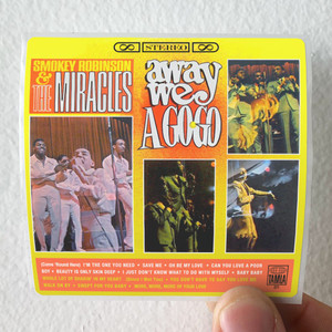 The Miracles Away We A Go Go Album Cover Sticker
