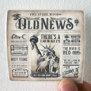 The Steel Woods Old News Album Cover Sticker