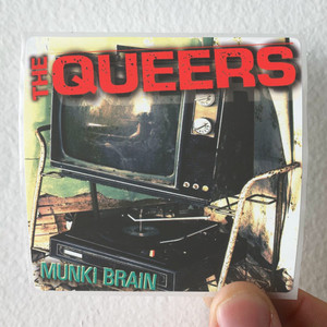 The Queers Munki Brain Album Cover Sticker The Queers Munki Brain Album Cover Sticker