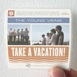 The Young Veins Take A Vacation Album Cover Sticker