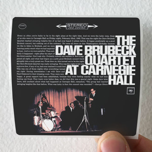 The Dave Brubeck Quartet At Carnegie Hall Album Cover Sticker The Dave Brubeck Quartet At Carnegie Hall Album Cover Sticker