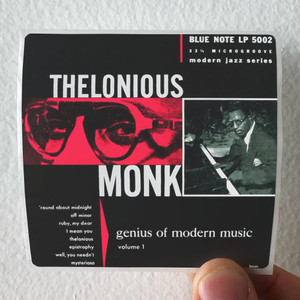 Thelonious Monk Genius Of Modern Music Volume 1 Album Cover Sticker Thelonious Monk Genius Of Modern Music Volume 1 Album Cover Sticker
