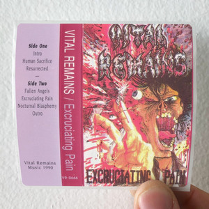Vital Remains Excruciating Pain Album Cover Sticker Vital Remains Excruciating Pain Album Cover Sticker